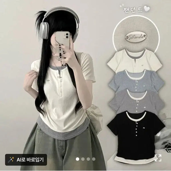 [BUNJANG] Ably Short Sleeve T-Shirt / 에이블리 반팔