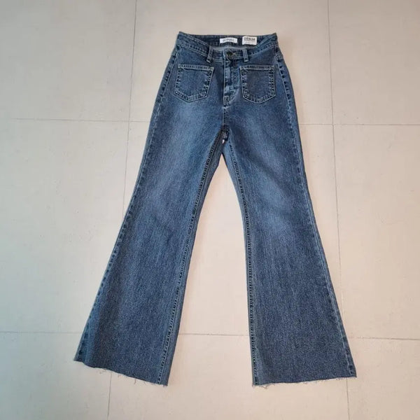 [BUNJANG] Roniel High-Waist Denim Bootcut Jeans (Size S) / 로니엘 하이웨스트 데님 부츠컷 청바지 s