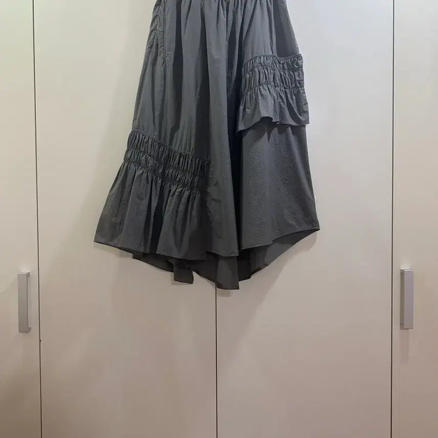 [BUNJANG] SYSTEM Nylon Shirring Skirt / 시스템 나일론 스커트