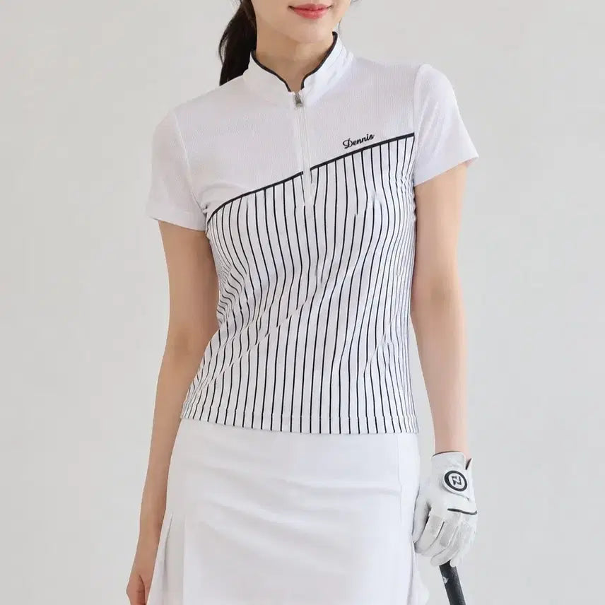 [BUNJANG] Denis Golf Mesh Half-Zip T-Shirt Women's Size 100 / [100]데니스 골프 메쉬 반집업티