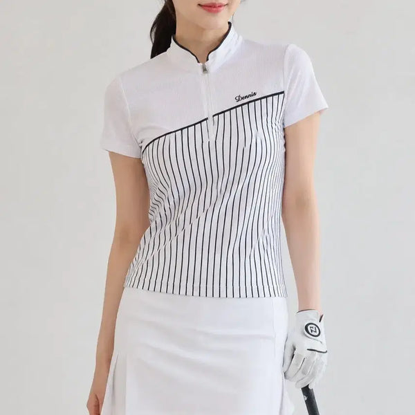 [BUNJANG] Denis Golf Mesh Half-Zip T-Shirt Women's Size 100 / [100]데니스 골프 메쉬 반집업티