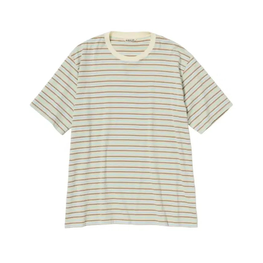 [BUNJANG] Auralee Gradient Stripe Jersey Tee (Fade Mint Stripe) Size 4 / 오라리 auralee 반팔티
