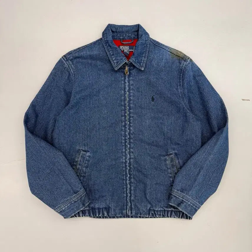 [BUNJANG] Polo Ralph Lauren 90s Loose Fit Denim Swing Blouson Jacket / 폴로 랄프로렌 90s 루즈핏 데님 스윙 블루종 자켓