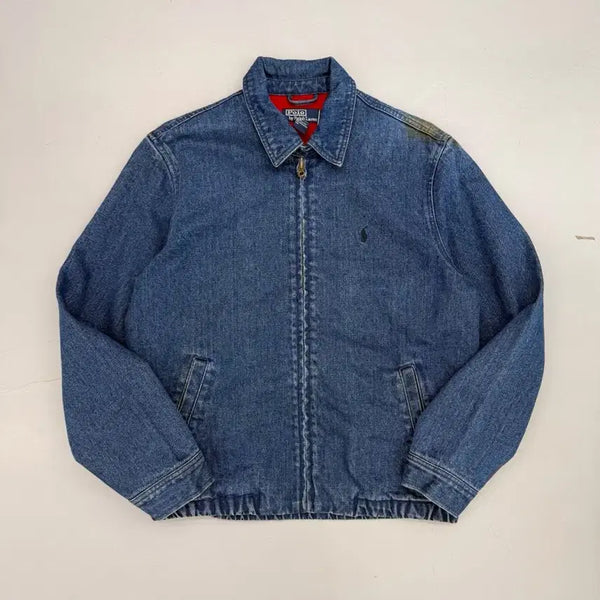 [BUNJANG] Polo Ralph Lauren 90s Loose Fit Denim Swing Blouson Jacket / 폴로 랄프로렌 90s 루즈핏 데님 스윙 블루종 자켓