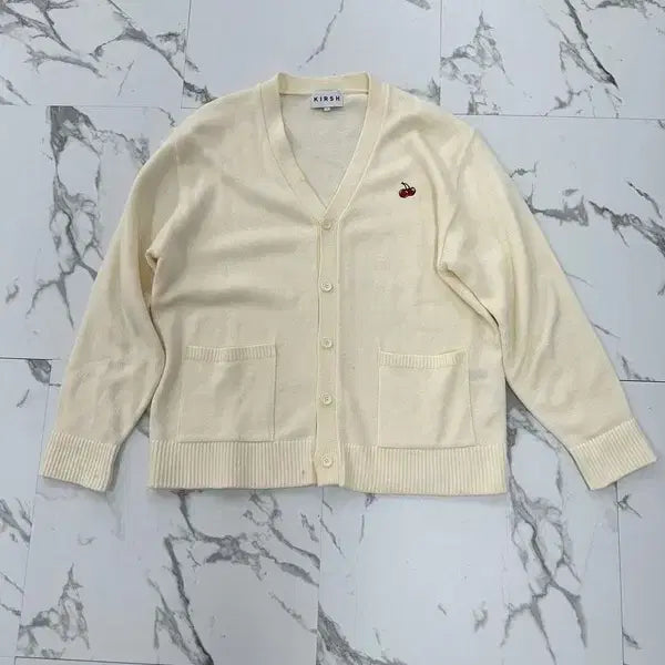 [BUNJANG] Kirsh Ivory Logo Cardigan / 키르시 아이보리 로고 가디건
