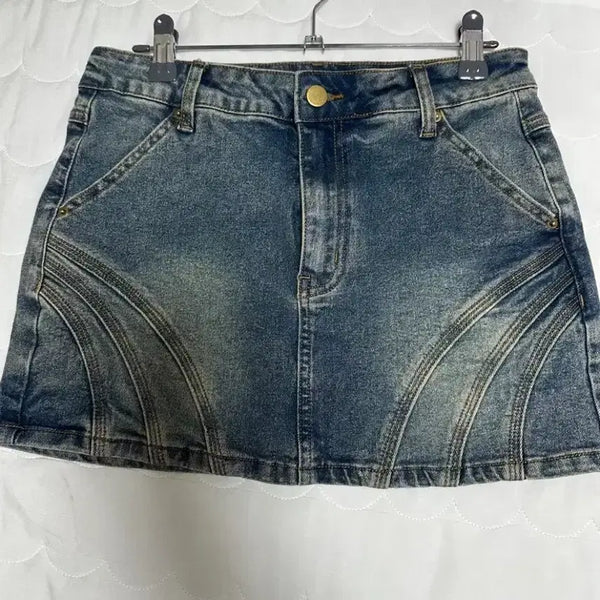 [BUNJANG] Vintage Denim Mini Skirt / 빈티지 데님 스커트