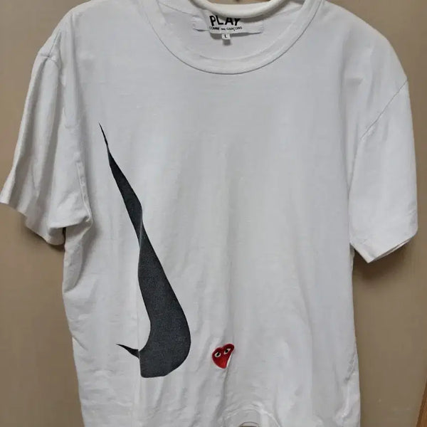 [BUNJANG] Comme des Garçons Play Nike Collaboration T-Shirt / 정품 한정판 꼼데가르송 플레이 나이키 콜라보 반팔티  L(95~100)