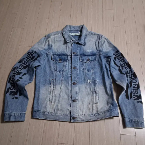 [BUNJANG] Off-White Impressionism Denim Jacket / 오프화이트 임프레셔니즘 데님 자켓