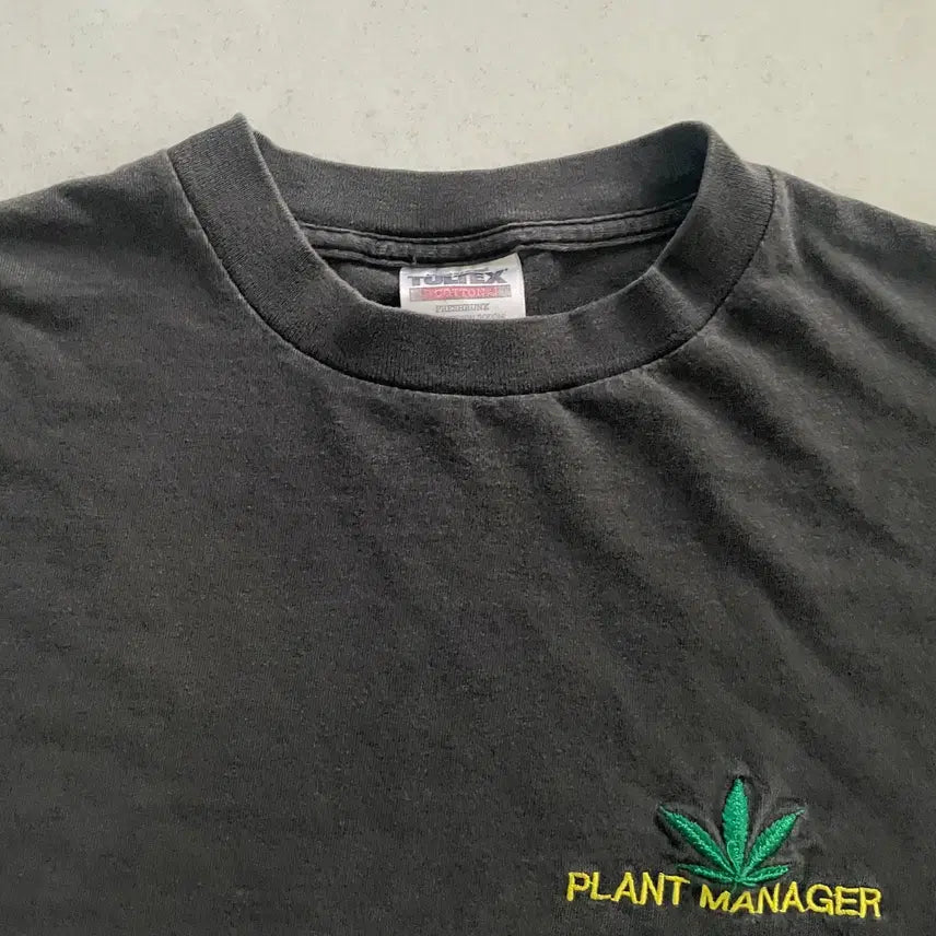[BUNJANG] Vintage 90s Marijuana Plant Embroidered T-Shirt XL / [XL] 90's 마리화나 티셔츠