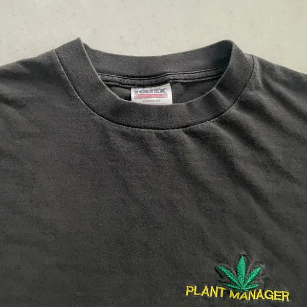 [BUNJANG] Vintage 90s Marijuana Plant Embroidered T-Shirt XL / [XL] 90's 마리화나 티셔츠