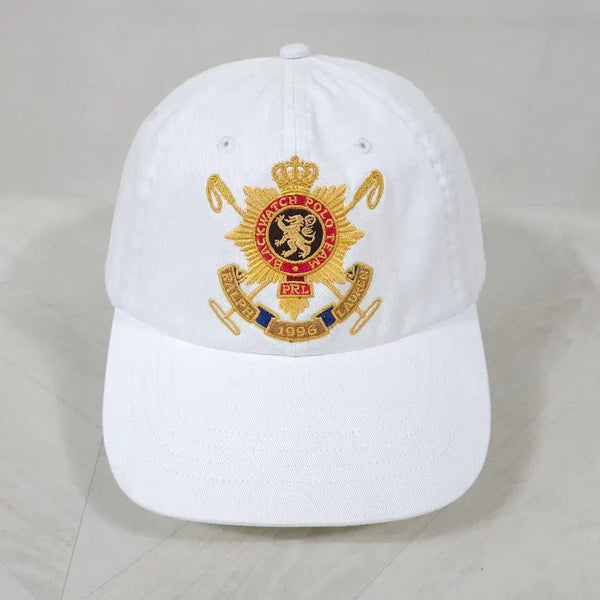 [BUNJANG] Polo Ralph Lauren Black Watch White Cotton Twill Baseball Cap / 폴로 랄프로렌 블랙워치 화이트 볼캡