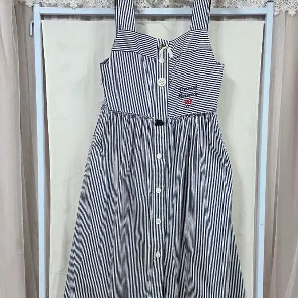 [BUNJANG] Lucky Chouette Sleeveless Stripe Long Dress (Size 38) / 럭키슈에뜨나시롱원피스(38)