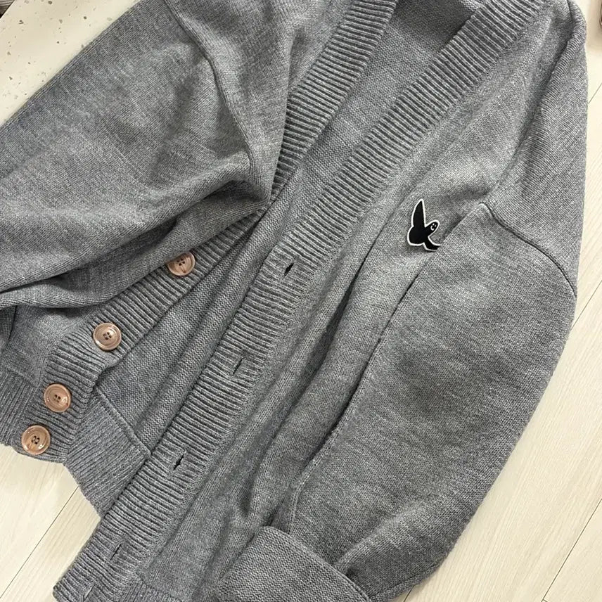 [BUNJANG] Mark Gonzales x What it is Blouson Cardigan (Grey) / 마크곤잘레스 와릿이즌 그레이 가디건