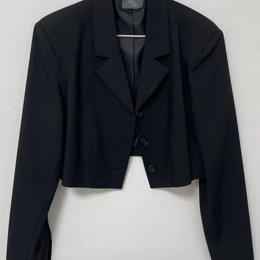 [BUNJANG] Khaki Point Crop Jacket Black / 카키포인트 크롭 자켓 블랙