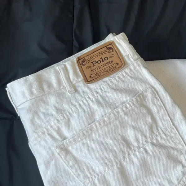 [BUNJANG] 80s Polo Ralph Lauren White Denim Dungarees / 80s Polo Authentic Dungarees White Denim