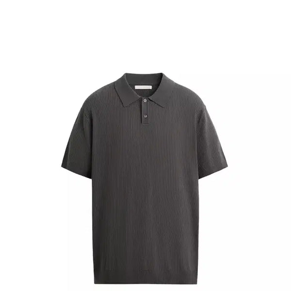 [BUNJANG] Zara Rib Knit Polo Shirt L Grey / (새상품) 자라 립 니트 폴로 셔츠 L 그레이