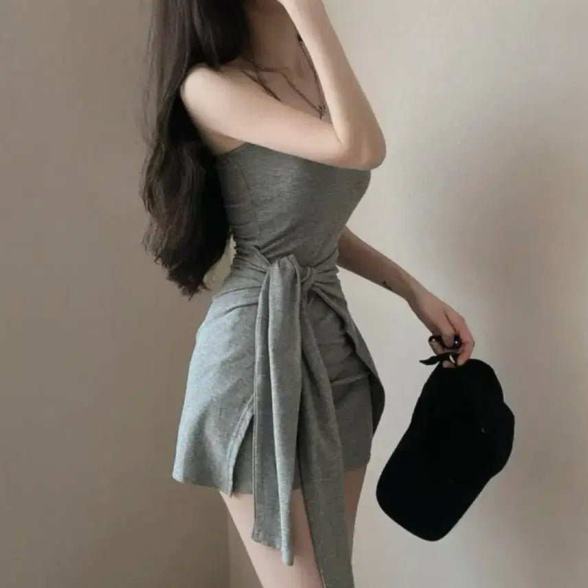[BUNJANG] Mini Camisole Dress / 새제품) 초미니 끈나시원피스