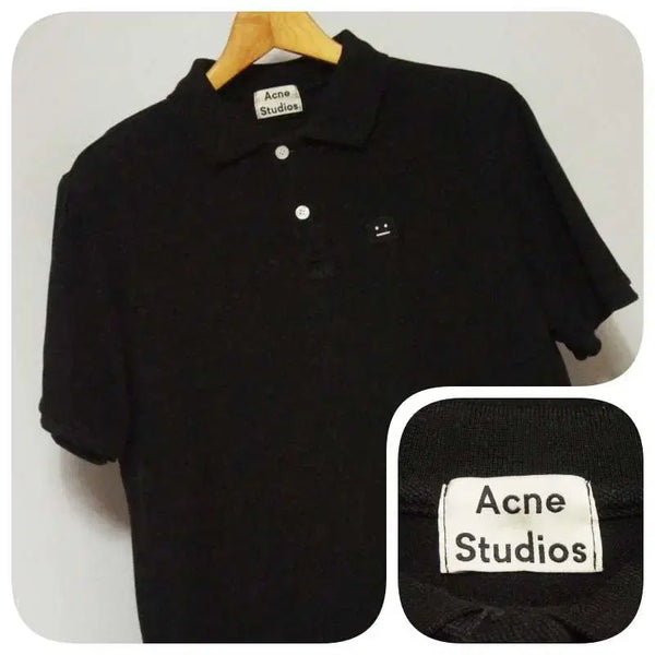 [BUNJANG] Acne Studios Black Short Sleeve Polo T-Shirt Men's 95 / 아크네스튜디오 블랙 반팔 PK티셔츠 남성95