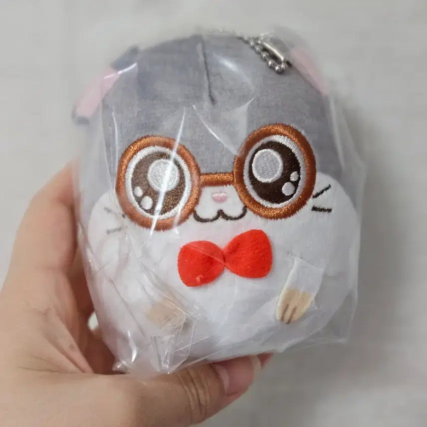 [BUNJANG] Hamtaru Petit Puchimochi Mascot Doll Keychain - Glasses / 햄토리 쁘띠 푸치모찌 마스코트 인형 키링 - 안경