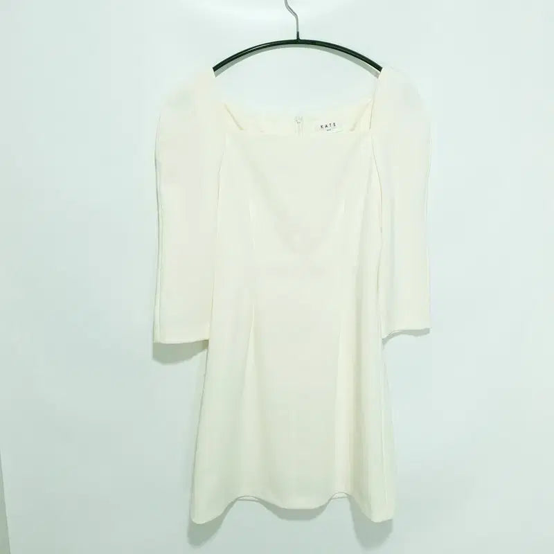 [BUNJANG] Square Neck 7/10 Sleeve Dress / 스퀘어넥 7부 원피스 F_S0348