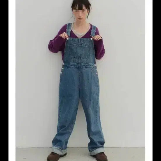 [BUNJANG] Onmood Overalls Dungarees / 온무드 오버롤 멜빵 바지