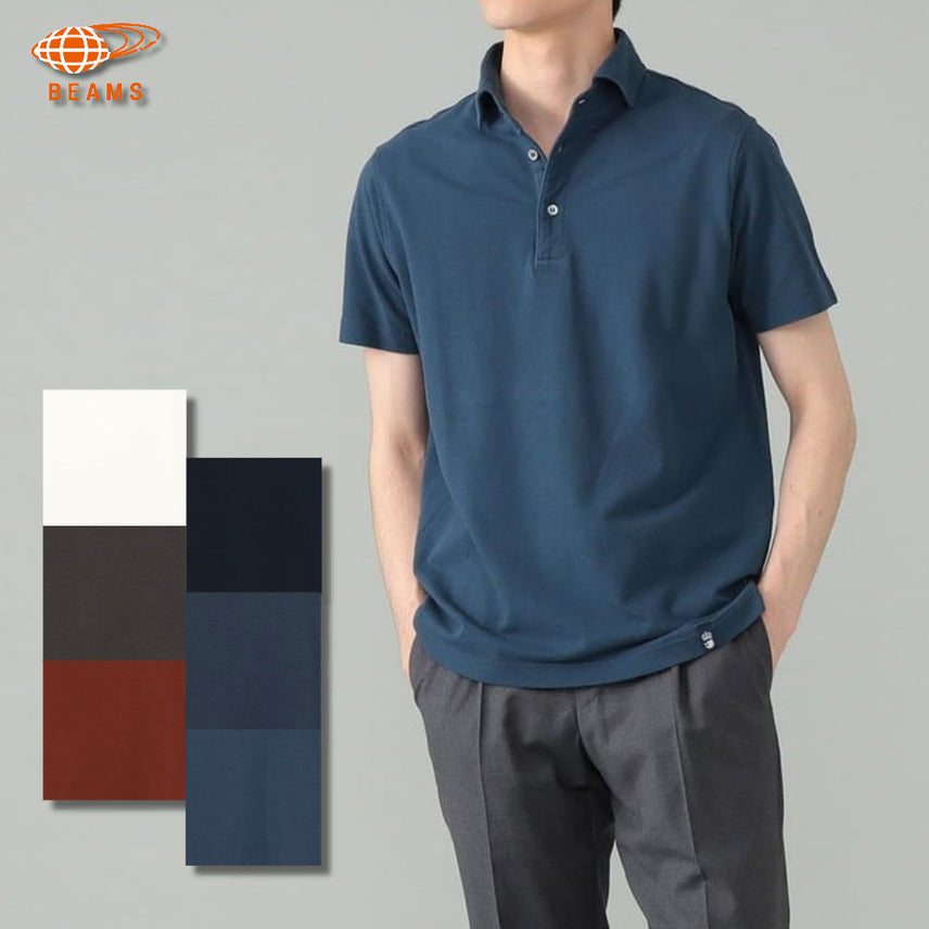 [BUNJANG] BEAMS F x Drumohr Bespoke Short Sleeve Polo Shirt / 빔즈 에프 별주 드러모어 반소매 폴로 셔츠