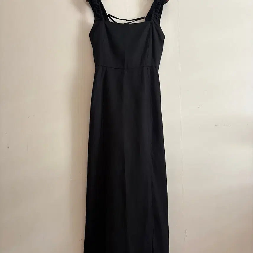 [BUNJANG] Black Linen Maxi Dress / 블랙 린넨 맥시 원피스