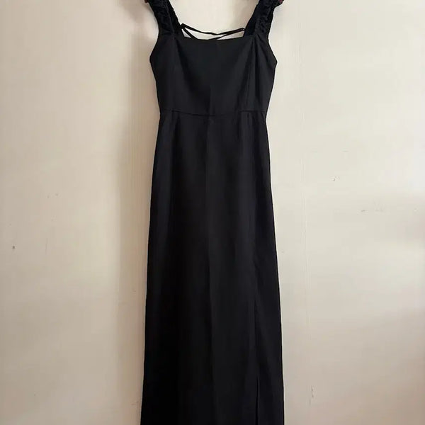 [BUNJANG] Black Linen Maxi Dress / 블랙 린넨 맥시 원피스