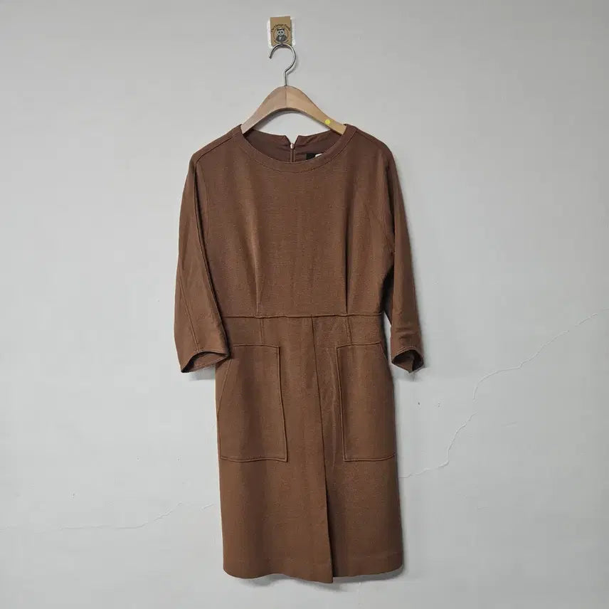 [BUNJANG] DEWL Brown Pocket Dress Size 66 / DEWL 브라운 포켓 원피스 66사이즈 (E13)