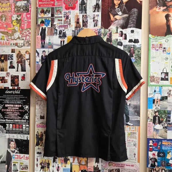 [BUNJANG] Hysteric Glamour Star Embroidered Bowling Short Sleeve Shirt / 히스테릭 글래머 스타 자수 볼링 반팔 셔츠