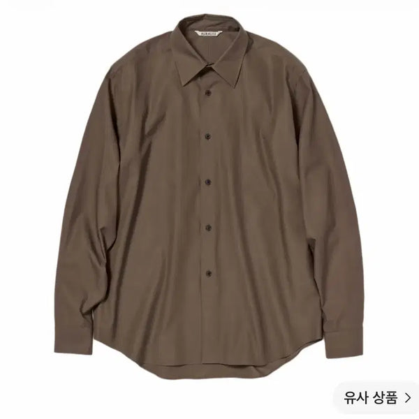 [BUNJANG] AURALEE Washed Fins Twill Shirt Brown 25AW / 오라리 워시드 핀스 트윌 셔츠 브라운 - 25AW