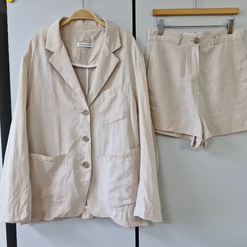 [BUNJANG] Linen Setup Suit / 린넨셋업(44~55반)