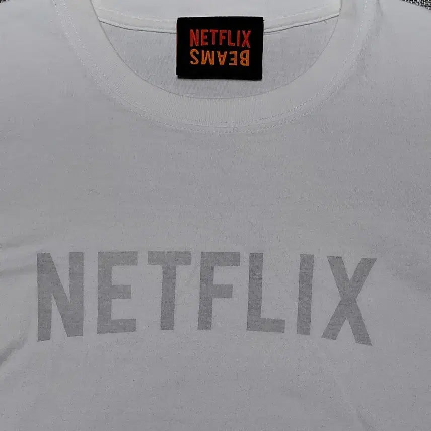 [BUNJANG] NETFLIX x BEAMS Collaboration Big Logo T-Shirt / [L] NETFLIX x BEAMS 콜라보 빅 로고 티셔츠