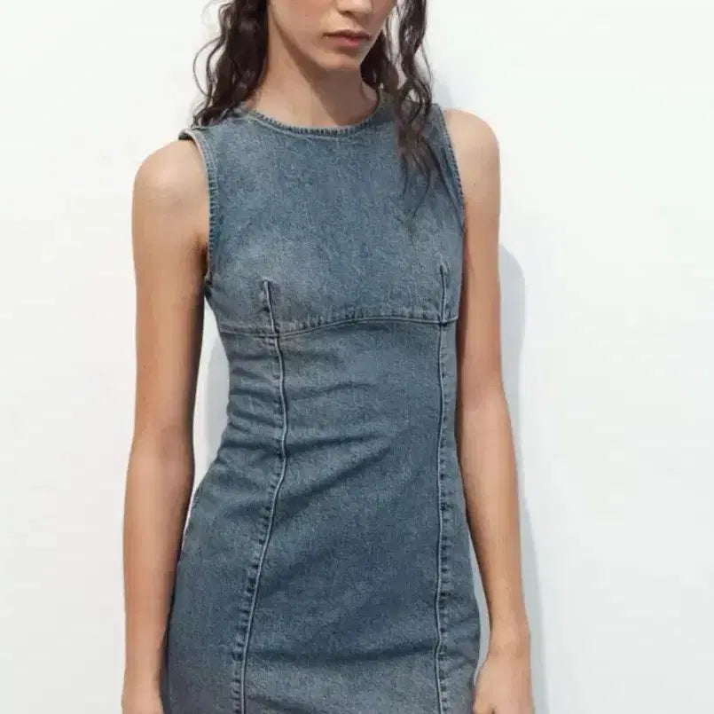 [BUNJANG] ZARA TRF Denim Dress XS / (새상품)자라 TRF 데님 원피스 xs