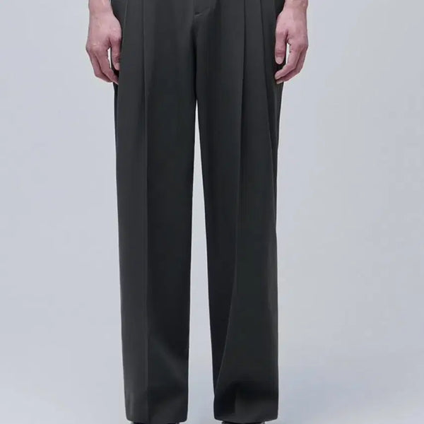 [BUNJANG] Musinsa Standard Three-Tuck Semi Balloon Slacks - Gunmetal / 무신사 스탠다드 쓰리 턱 세미 벌룬 슬랙스 건메탈 30