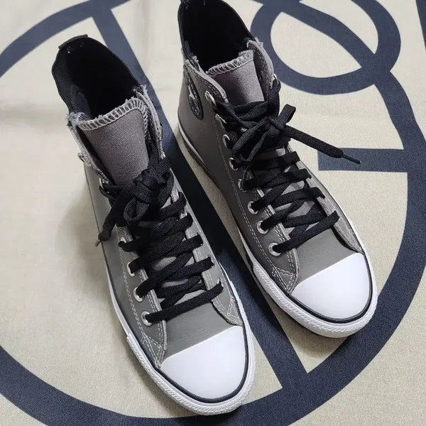 [BUNJANG] Converse Leather High-Top Sneakers (Size 250mm) / [CONVERSE 컨버스] 250mm 가죽하이탑