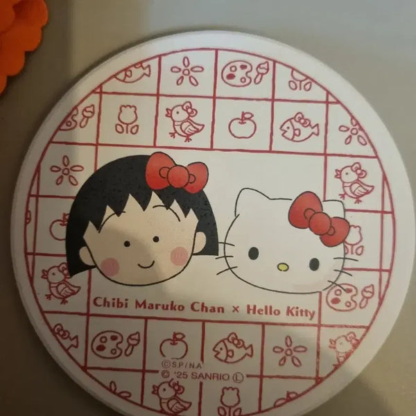 [BUNJANG] Maruko x Kitty Sanrio Ceramic Coaster / 마루코 x 키티 산리오 도자기 코스터