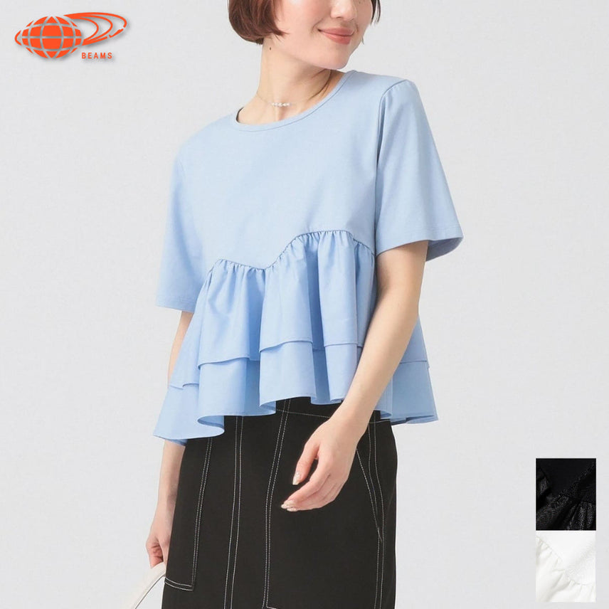 [BUNJANG] Ray BEAMS Tiered Cutout T-Shirt / 레이 빔즈 티어드 절개 티셔츠 3컬러