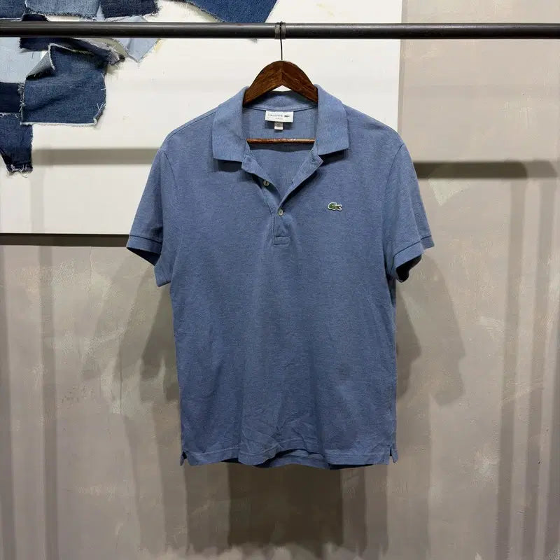 [BUNJANG] Lacoste Casual Basic Small Logo Embroidery Short-Sleeve Polo T-Shirt / (105) 라코스테 캐주얼 베이직 스몰로고 자수 반팔 PK 카라티