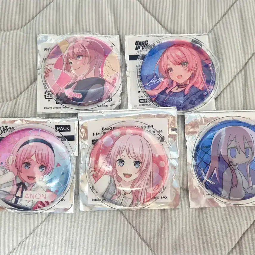[BUNJANG] BanG Dream! MyGO!!!!! Chihaya Arashi & Anon Chihaya 5-Piece Can Badge Set / 뱅드림 마이고 치하야 아논 캔뱃지 5종 세트