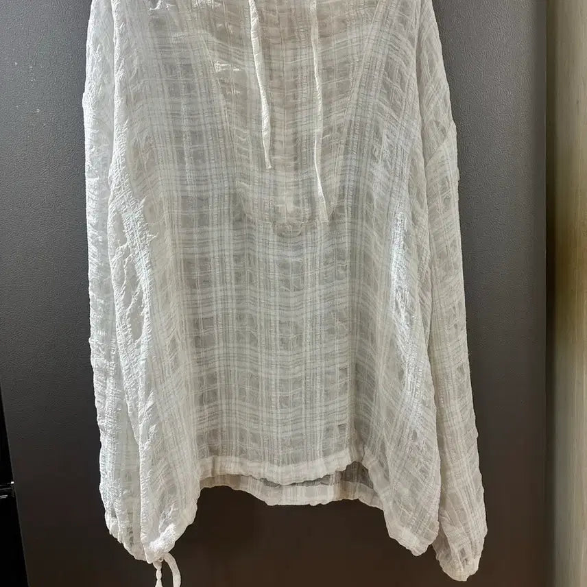 [BUNJANG] Youth See-through Hoodie White / youth 유스 시스루 후드