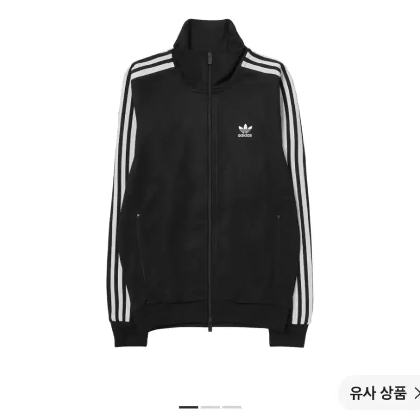 [BUNJANG] Adidas Classic Beckenbauer Track Top - Black / 아디다스 져지 클래식 베켄바우어 트랙탑 블랙