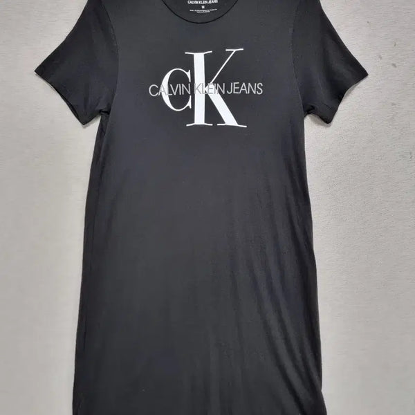 [BUNJANG] Calvin Klein Jeans Black Dress T-Shirt Women's Size 55 / 캘빈클라인진스 원피스 티셔츠 블랙 여자55사이즈ㅡ0416ㅁㅁ