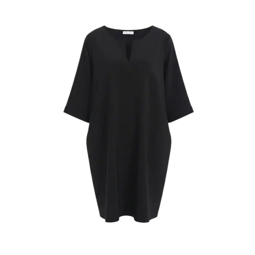 [BUNJANG] GEUNA Women's Simply Black Long Blouse Dress / 여성F/ GEUNA 심플리 블랙 원피스 롱블라우스 22-10