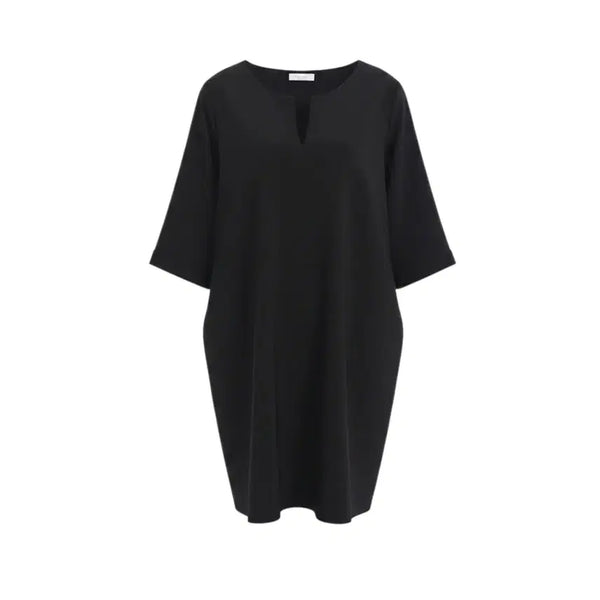 [BUNJANG] GEUNA Women's Simply Black Long Blouse Dress / 여성F/ GEUNA 심플리 블랙 원피스 롱블라우스 22-10
