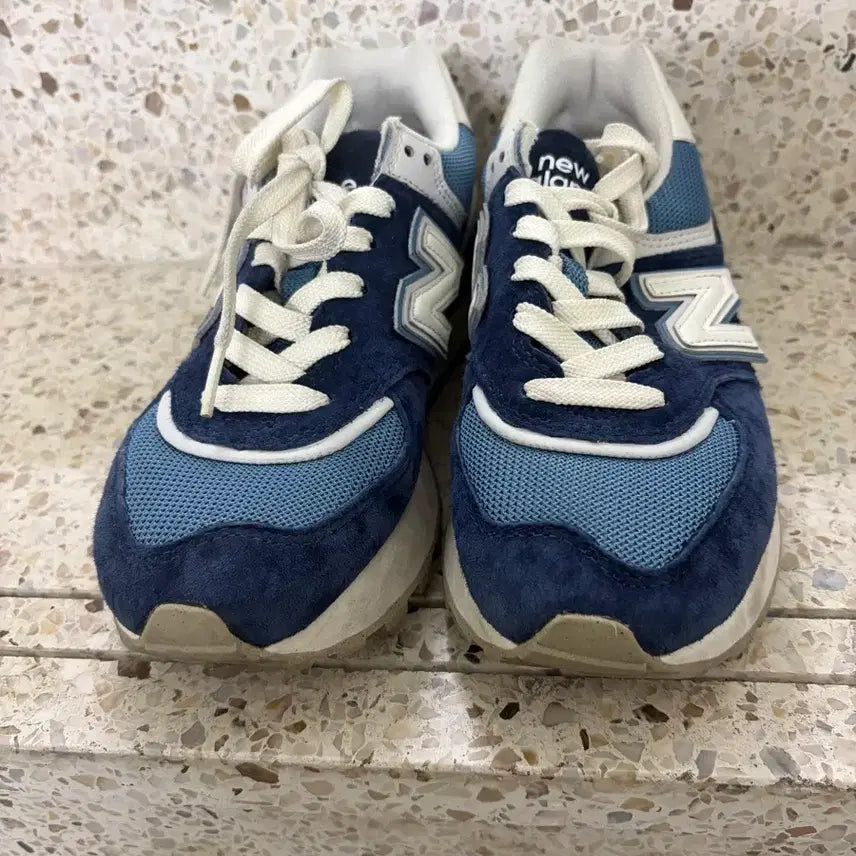 [BUNJANG] New Balance 574 Legacy Navy Sea Salt Sneakers / 뉴발란스 574 레거시 네이비 씨 솔트 230