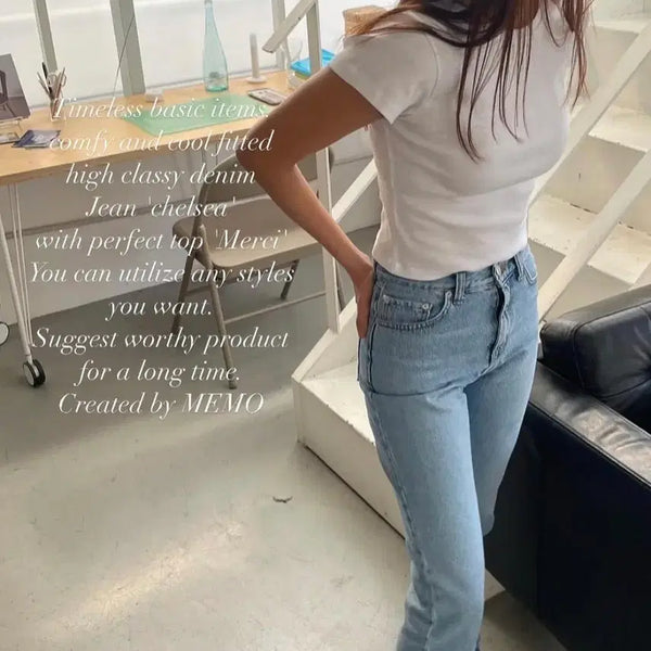 [BUNJANG] MEMO Official Premium Denim Pants / MEMO official 프리미엄데님