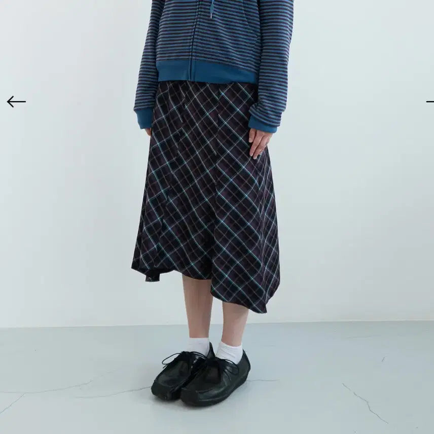 [BUNJANG] Enzo Blues Classic Check Banding Skirt / 엔조블루스 클래식 체크 밴딩 스커트