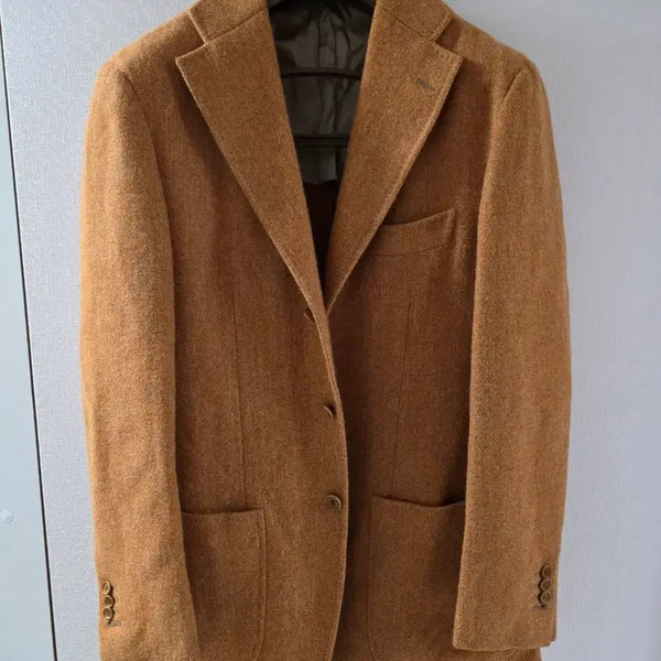 [BUNJANG] Ring Jacket Orange Brown Tweed Wool Sports Coat 46 / 링자켓 오렌지브라운 트위드 울 스포츠코트