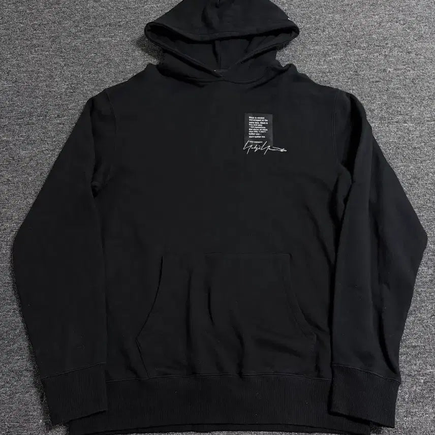 [BUNJANG] Yohji Yamamoto POUR HOMME x New Era YY Label Hoodie / 요지 야마모토 뿌르 옴므 x 뉴에라 YY 라벨 후드티